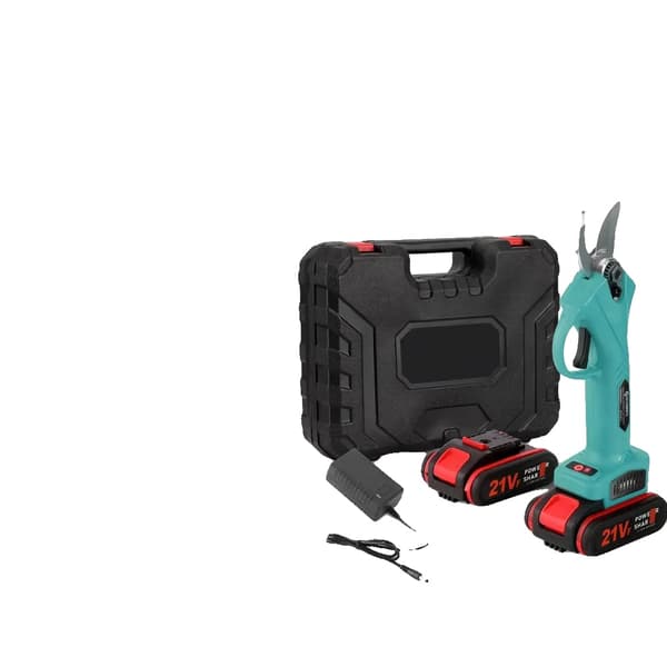 21V Trådløs Elektrisk Beskærer, SK5 Stål Klinger, Genopladeligt 1200mAh Batteri,Type A Rød 2 BAT