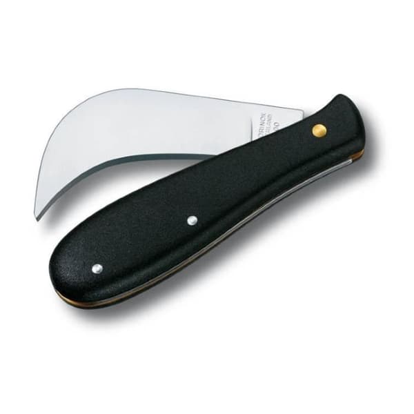 Krokkniv/beskärkniv - VICTORINOX - Svart - Böjt beskärningskniv - Slitstarkt nylonskal
