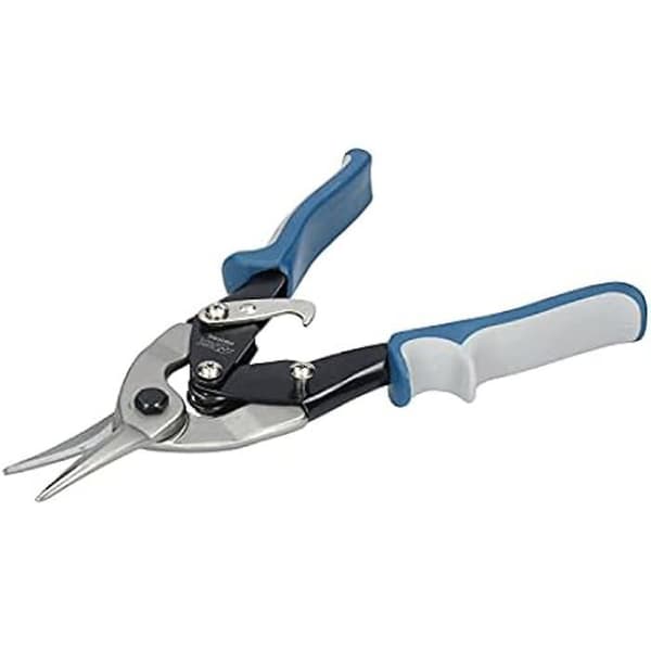 Ferrestock FSKTC002 250 mm (10 tum) rak skärsax av plåt, legerat stål, 50 mm tandad kniv, låsning