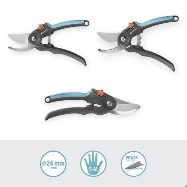 Trädgårdssaxar - GARDENA - PremiumCut Flex - Skarpa blad - PowerCoating beläggning - Kapning av trä