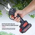 Miniatyrbild 2 av 4: TD Elektrisk beskärningssax 30 mm Kraftfull uppladdningsbar beskärningssax Blombeskärning Häckbeskärning Trädgårdsbeskärningssax med 1 batteri svart