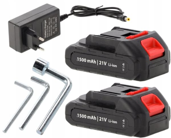 BATTERIDREVET ELEKTRISK BESKÆRINGSSAKS 21V - TO 1,5AH BATTERIER I KASSE