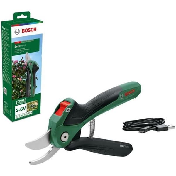 Bosch EasyPrune akkukäyttöiset oksasakset - Power Assist -teknologia - vihreä