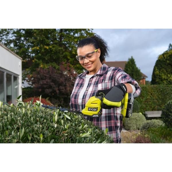 RYOBI - 18 V ONE+ ruohosakset / kasvien muotoilukone - säilytyslaukku + 2,0 Ah akku ja laturi - RY18GSA-120T