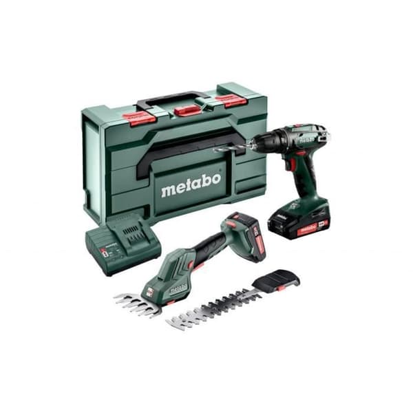 Metabo COMBO SET 2.2.5 18V (685186000) TRADDLÖSA MASKINER I SET SGS 18 LTX Q sladdlös grässax och BS 18 borrmaskin