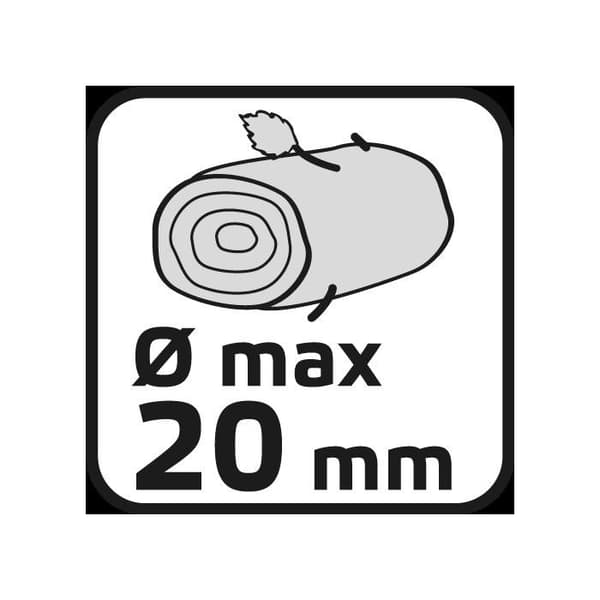 Beskärningssax med klyka och klippmekanism, klippdiameter 20 mm