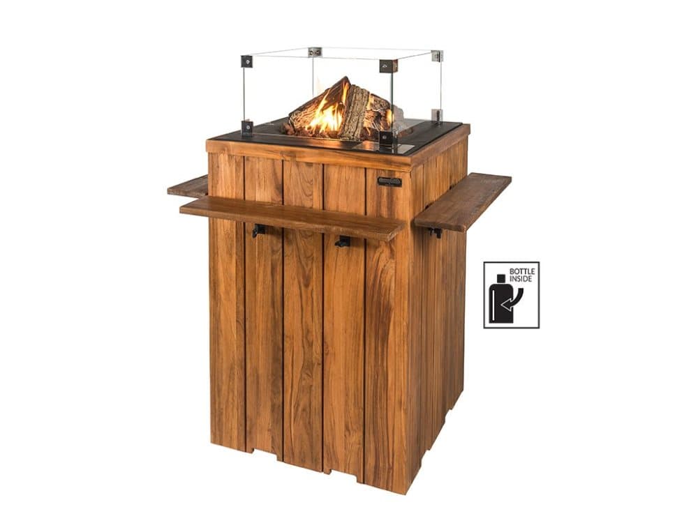 Bar med eldstad i Teak