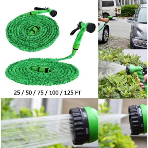 45m Magic Hose Expanderande Vattenslang / Trädgårdsslang Grön