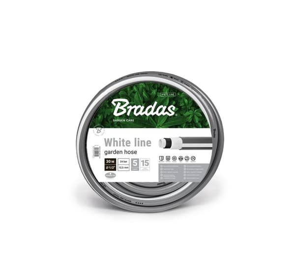 Puutarhaletku 1/2" 30m WHITE LINE Bradas
