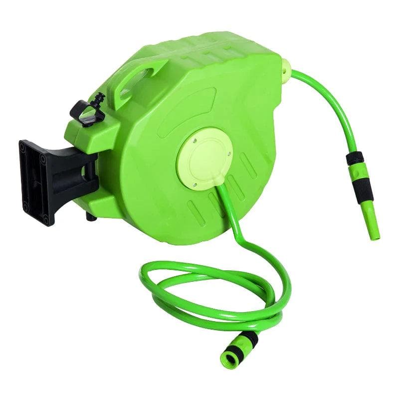 Rootz Hose Reel - Automatic Hose Reel - Swiveling - Air Hose Reel - Garden - Green - 15m