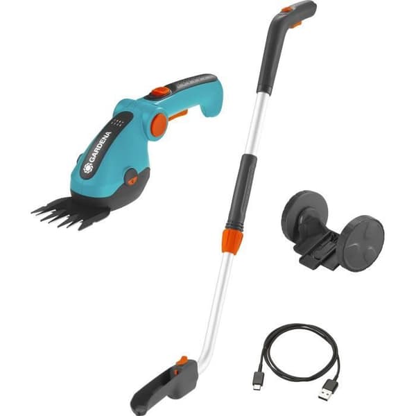 Kit A gräs cisil comfortcut li + teleskophandtag + hjul- 3,6 v/3.0 ah- skydd av blad USB-C- 9889-20