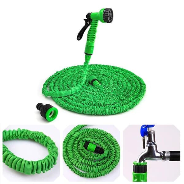 22.5m trädgårdsvattenslang med sprinkler, infällbar trädgårdsvattenpistol med rör