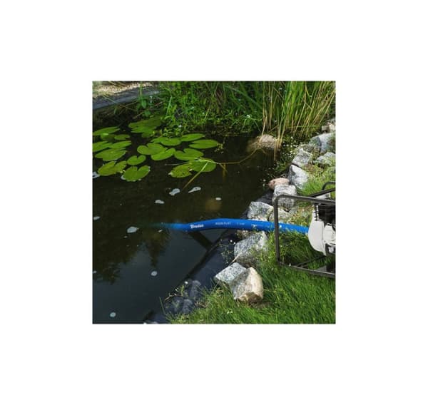 Litteä letku AQUA - FLAT PE / EVA setissä letkunkiristimellä WP1 - 2" - 30m