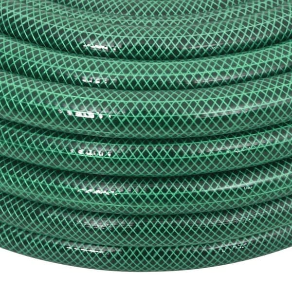 vidaXL Trädgårdsslang med kopplingar grön 0,75" 50 m PVC