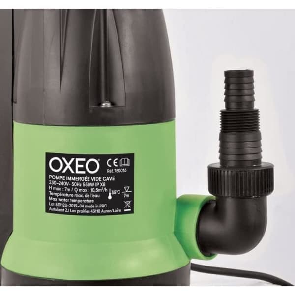 Integrerad flottörkällarvakuumpump - Avloppspump - 550W - H utlopp 7m - Automatisk nedsänkt vattenpump
