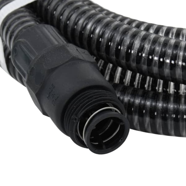 sugeslange med messingkoblinger 1" 4 m PVC sort