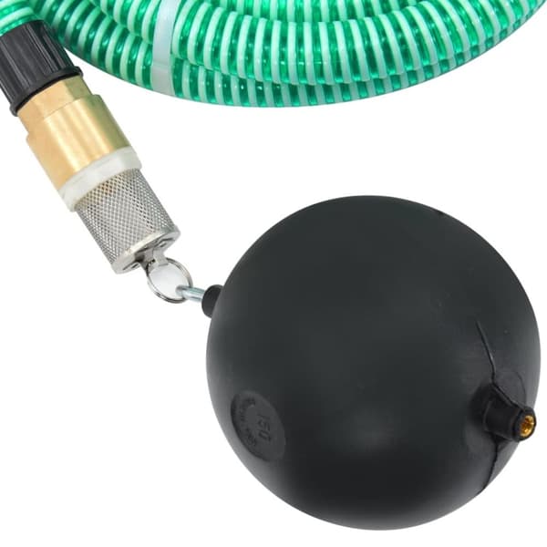 Sugslang med kopplingar mässing grön 1,1" 25 m PVC
