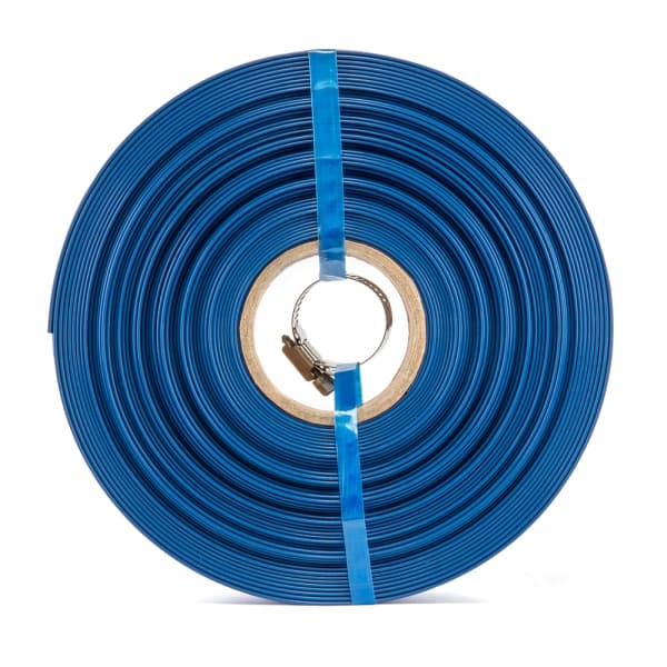 Set med 2 produkter. Flatslange AQUA - FLAT PE / EVA i sett med slangeklemme WP1 - 1 "- 30m