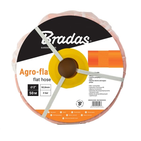 Platt slang AGRO-FLAT PE 4BAR 1" / 100m - ORANGE