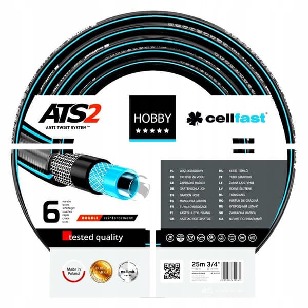 CELLFAST HOBBY ATS2 HAVESLANGE STØRRELSE: 1/2" LÆNGDE: 25 m