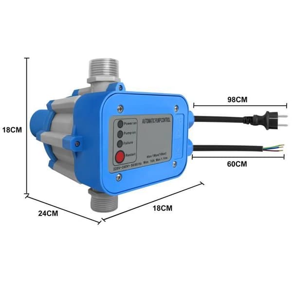 LZQ Pump Controller Automatisk tryckomkopplare Trädgårdspump Elektronisk djupbrunnspumpar max.10 bar Pump Controller