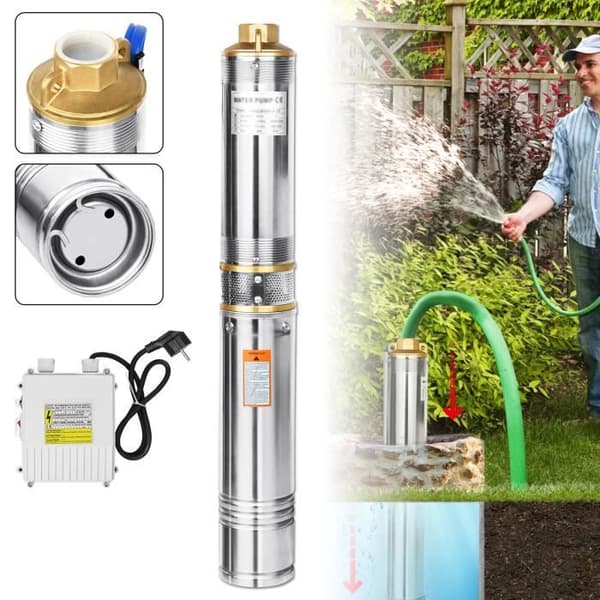 Dränkbar vattenpump i rostfritt stål - LZQ - Dränkbar djupbrunnspump - 370W, 34 m