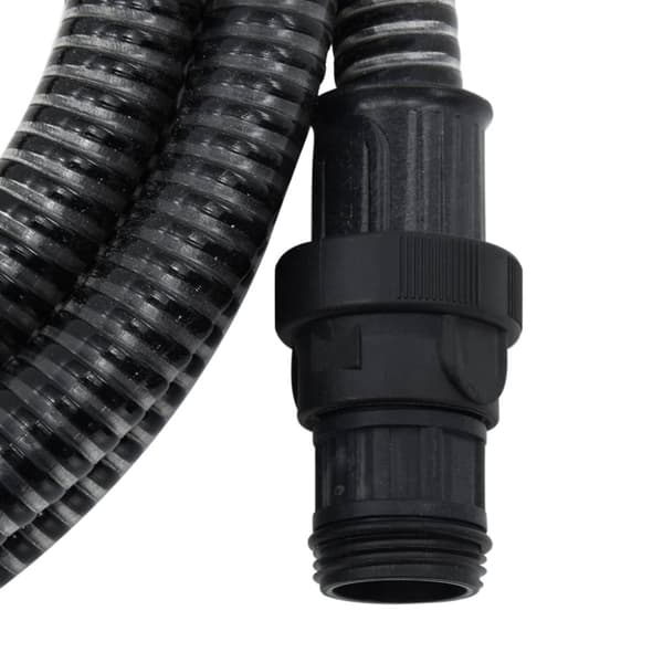 Sugslang med kopplingar mässing svart 1" 10 m PVC