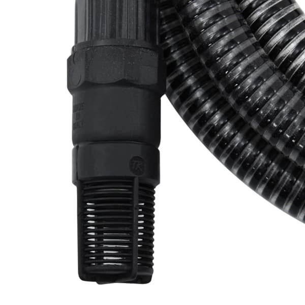 Sugslang med kopplingar mässing svart 1" 10 m PVC