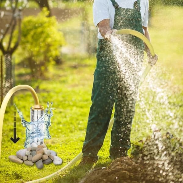 YUENFONG 1100W dränkbar pump, flöde upp till 4000l/h med 20m anslutningskabel för hushållsvattenförsörjning