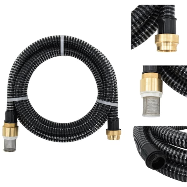 Puutarhaletkut - Living Imuletku messinkiliittimillä musta 1,1" 15 m PVC