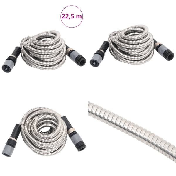 Puutarhaletku suuttimella hopea 0,6" 22,5 m ruostumaton teräs - Puutarhaletku - Puutarhaletkut - Home & Living