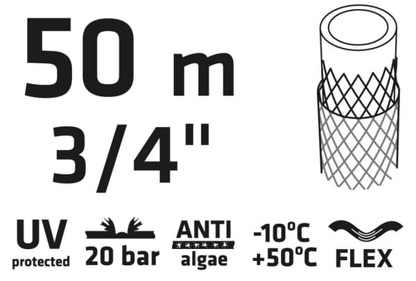 Puutarhaletku 50 m, 3/4" TALOUDELLINEN
