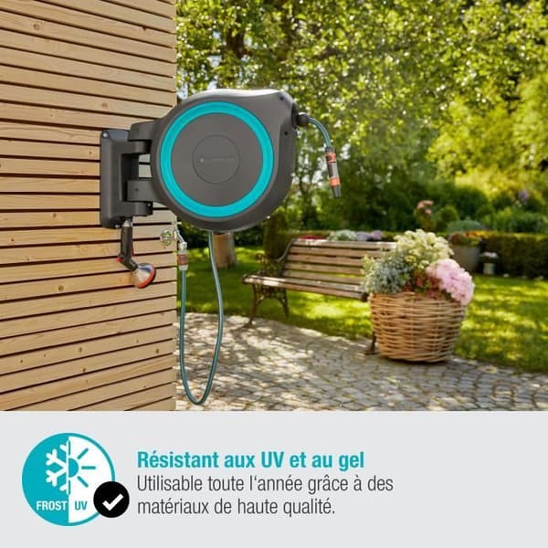 GARDENA RollUp XL automatisk väggdispenser - Längd 35m - Ø13mm - Komplett kit - 5 års garanti
