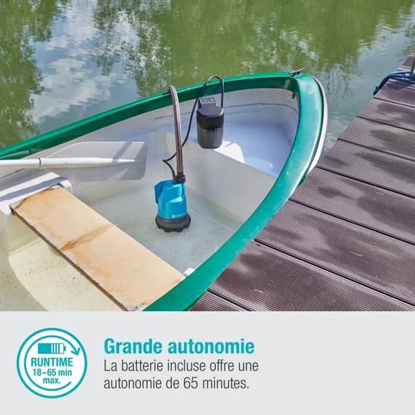 GARDENA Dränkbar vattenpump 200/2 Li-ion 18V P4A – Max flöde 2000l/h & max tryck 2bar – 5 års garantiförlängning (14600-20)