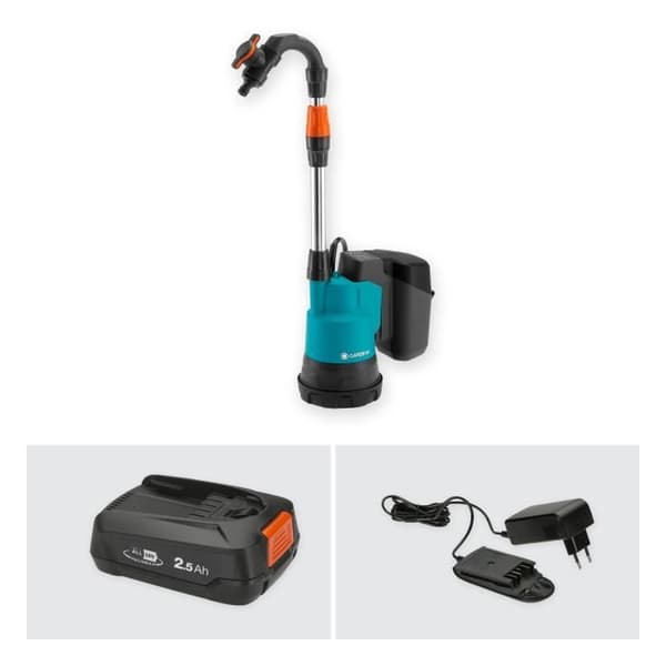 Dränkbar pump för regnvattenuppsamlare Gardena 2000/2 18V P4A