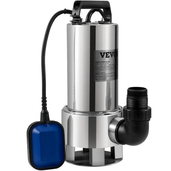 Avloppslyftspump - VEVOR - 1300 W 333,3 L-min avloppspump - med utloppsadapter