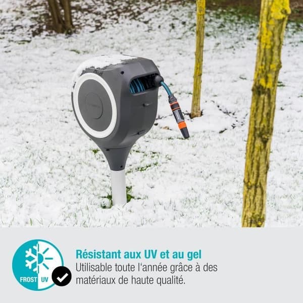 GARDENA RollUp S automatisk dispenser 15m vit kant - Komplett kit - 5 års garanti