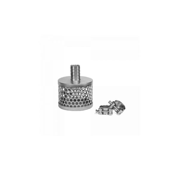 Sugesi til 38 mm / 1 1/2" sugeslange+2x Solide enkeltbolts slangeklemmer GBS.