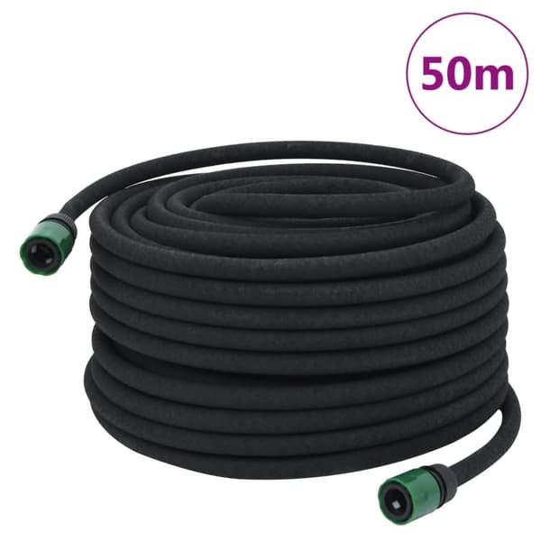 Fuktslang svart 0,6" 50 m gummi