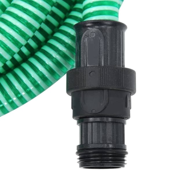 Sugslang med kopplingar mässing grön 1" 10 m PVC