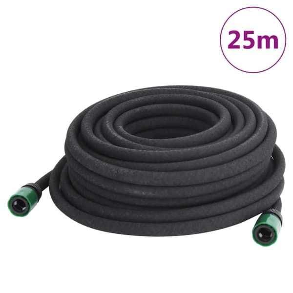 Fuktslang svart 0,6" 25 m gummi