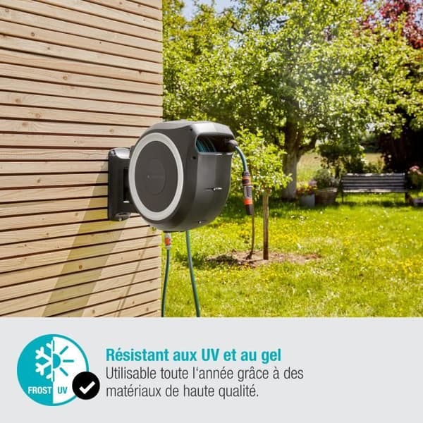 GARDENA RollUp L väggmonterad automatautomat - Längd 30m - Ø13mm - Komplett kit - 5 års garanti