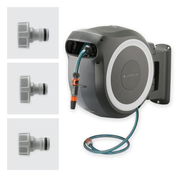 GARDENA RollUp L väggmonterad automatautomat - Längd 30m - Ø13mm - Komplett kit - 5 års garanti