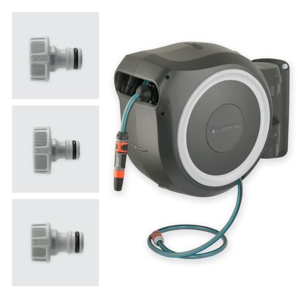 GARDENA RollUp XL automatisk väggdispenser - 35m - Ø13mm - Vit kantlist