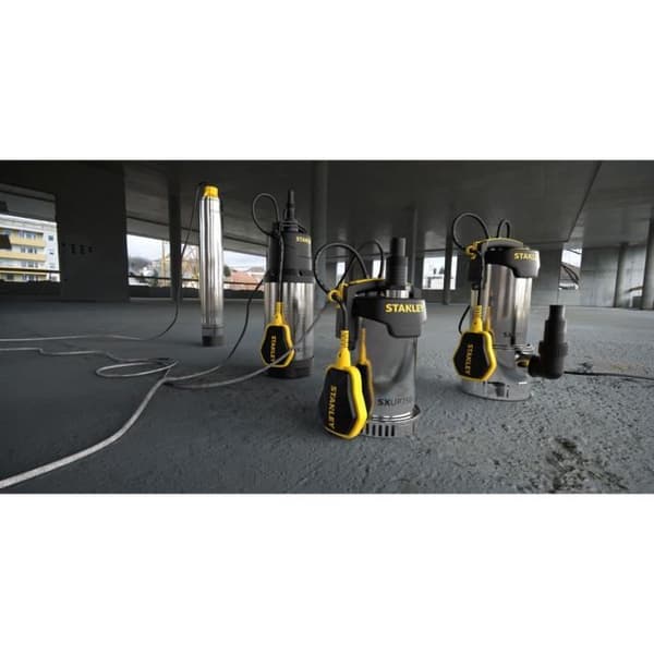 Källarvakuumpump - STANLEY - 1100 W - Rostfritt stål - Justerbar flottör - Automatisk