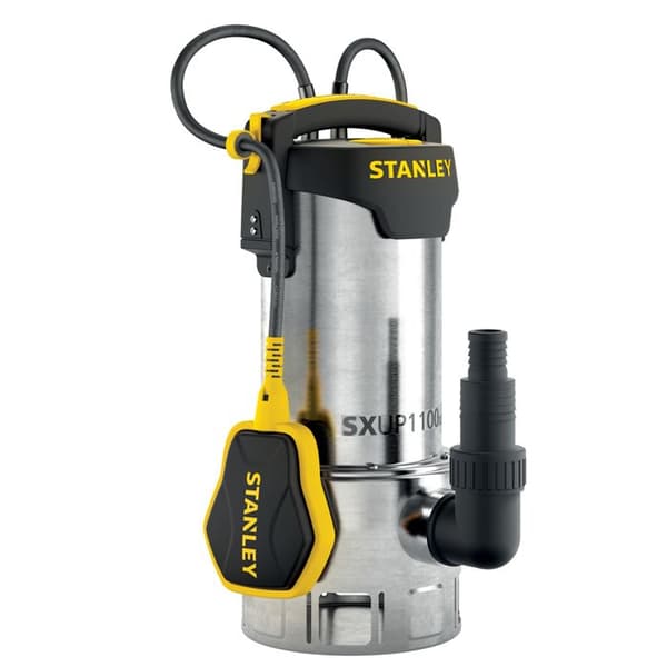 Källarvakuumpump - STANLEY - 1100 W - Rostfritt stål - Justerbar flottör - Automatisk