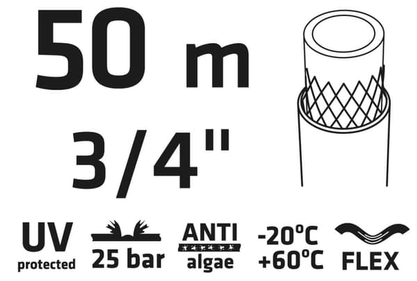 Haveslange 50 m, 3/4" PROFESSIONEL