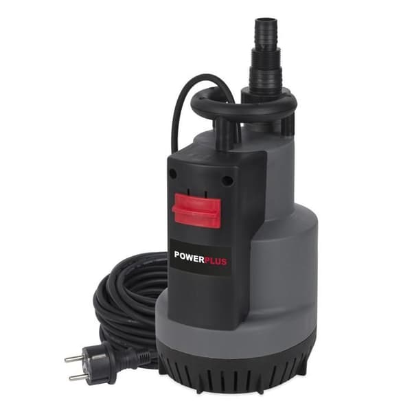 Powerplus elektrisk vattenpump POWEW67920 - 750 W dränkbar vattenpump, maximal temperatur på 35°C och flödeshastighet på 12 500 l/h