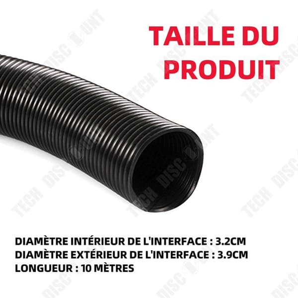 TD Korrugerad mantel 10 meter simbassängslang med en innerdiameter på 32 mm flexibel korrugerad slang för flera ändamål resista flexibel slang
