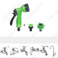 Miniatyrbild 5 av 5: 75FT 23m Universell Utevidgad Trädgårdsgräsklippare Vattenslang Utevidgad Trädgårdsslang Sprutepistol Grön Utevidgad Biltvättspistolslinga TPE